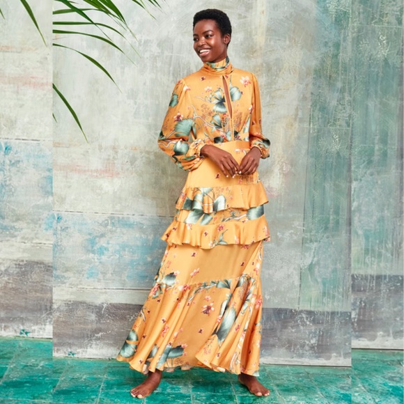 Johanna Ortiz x H&M Long Dress with Scarf Collar - Picture 2 of 7